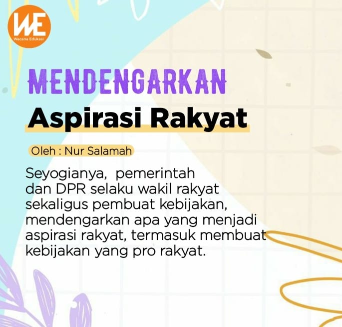 Mendengarkan Aspirasi Rakyat Wacana Edukasi