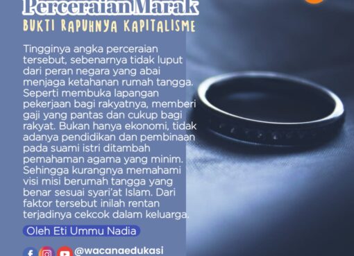 Perceraian Marak, Bukti Rapuhnya Kapitalisme