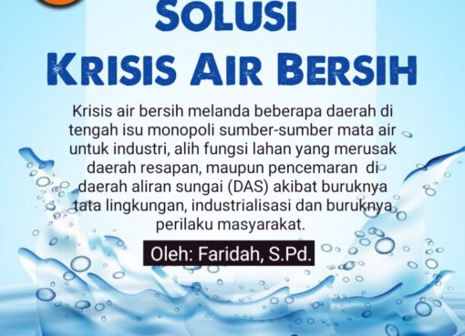 Solusi Krisis Air Bersih