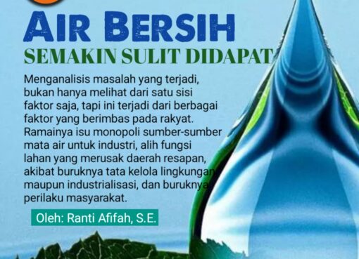 Air Bersih Semakin Sulit Didapat