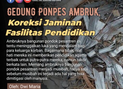 Gedung Ponpes Ambruk, Koreksi Jaminan Fasilitas Pendidikan